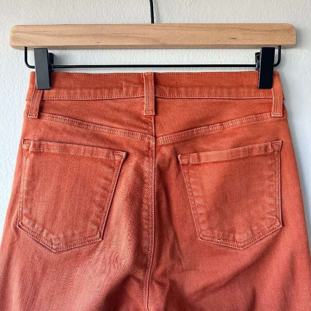 J Brand Adele Straight Leg High Rise Pants Lazlo Burnt Orange Size 25 Women’s - Picture 5 of 10